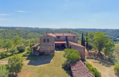 Ferme à vendre Asciano, Toscane, RIF 2982 Blick auf Anwesen