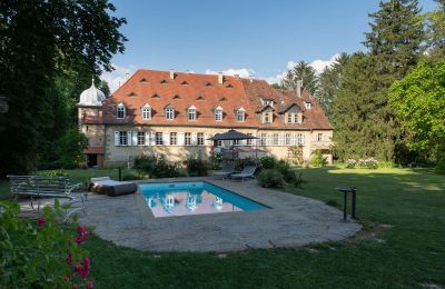 Château à vendre Bade-Wurtemberg, Blick vom Pool