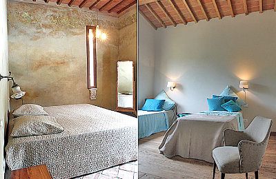 Maison de campagne à vendre Montescudaio, Toscane, RIF 2185 Detailansicht Schlafzimmer